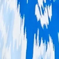 Petite Puff Sleeve Button Front Printed Woven Top