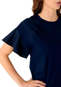 Women's Ruffle Flounce Sleeve T-Shirt