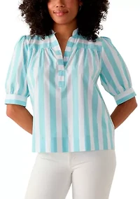 Women's Popover Top with Front Yoke