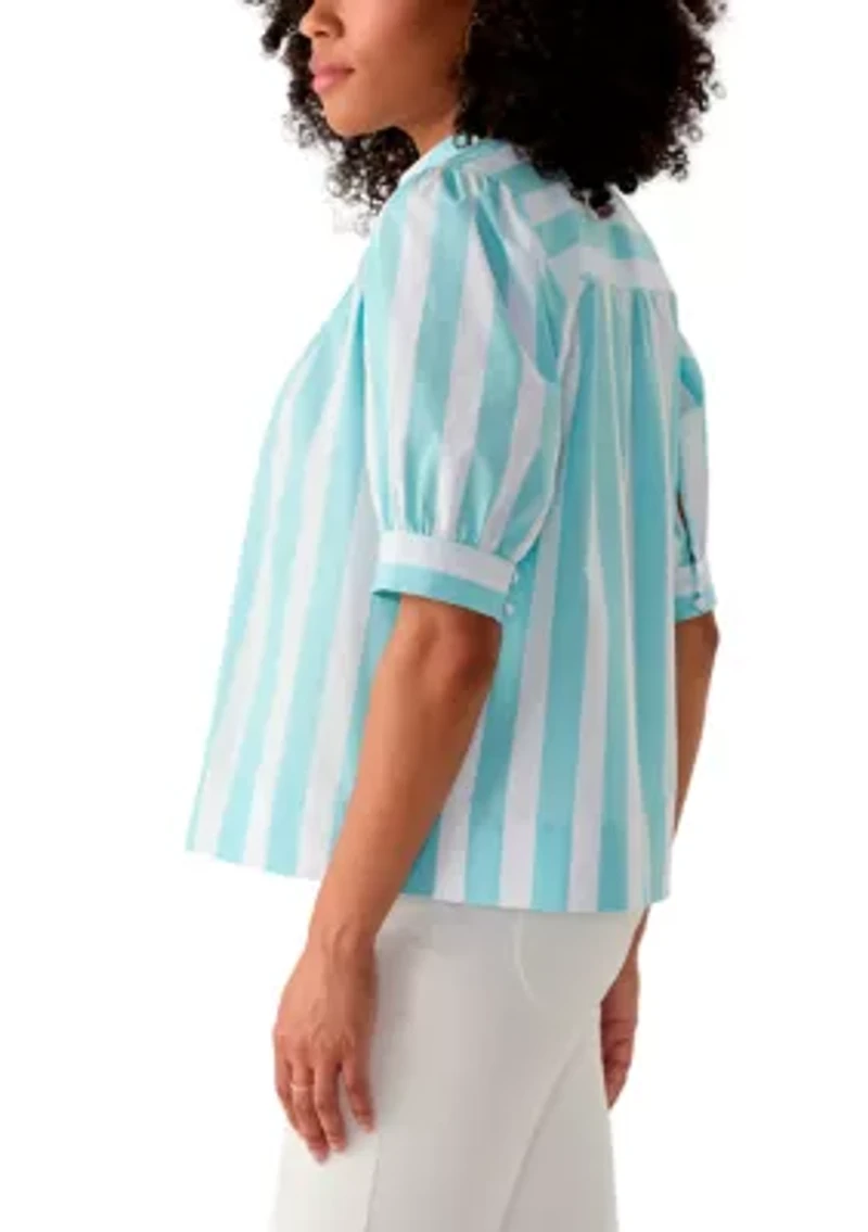 Women's Popover Top with Front Yoke