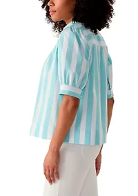 Women's Popover Top with Front Yoke