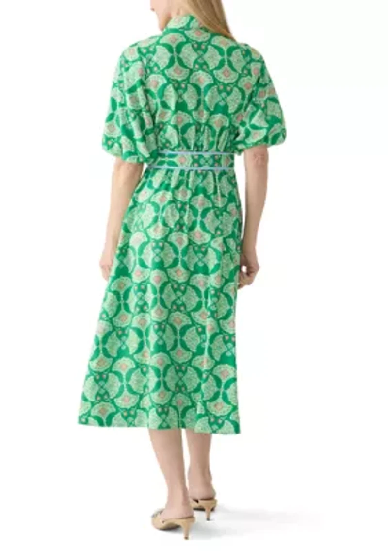 Women's Belted Midi Shirtdress