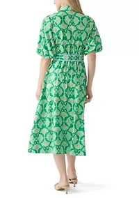 Women's Belted Midi Shirtdress