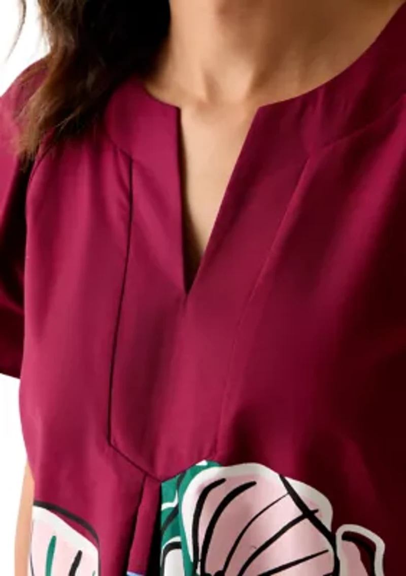 Women's V-Neck Flutter Sleeve Blouse