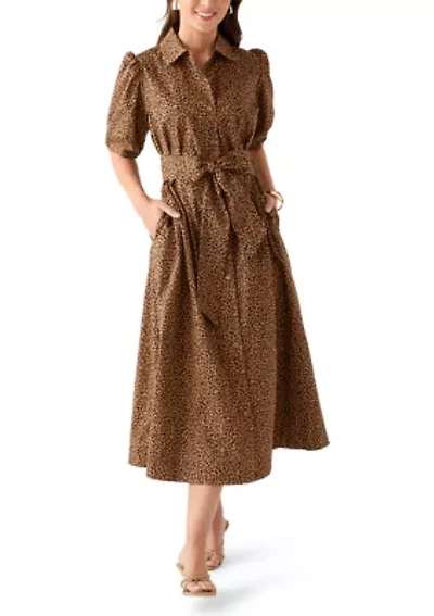 Petite Elbow Sleeve Floral Maxi Dress