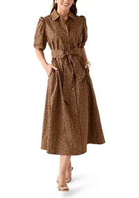 Petite Elbow Sleeve Floral Maxi Dress