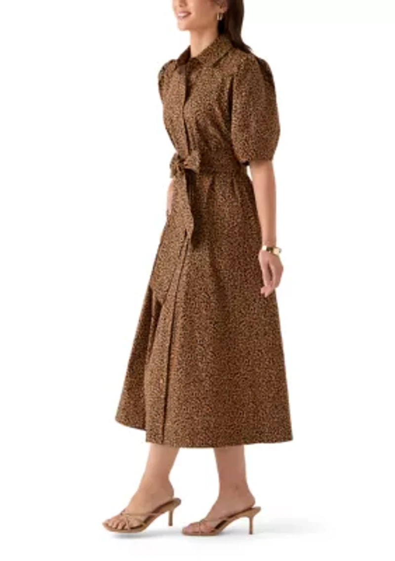 Petite Elbow Sleeve Floral Maxi Dress