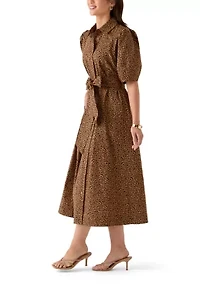 Petite Elbow Sleeve Floral Maxi Dress