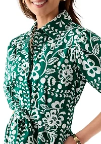 Petite Elbow Sleeve Floral Maxi Dress