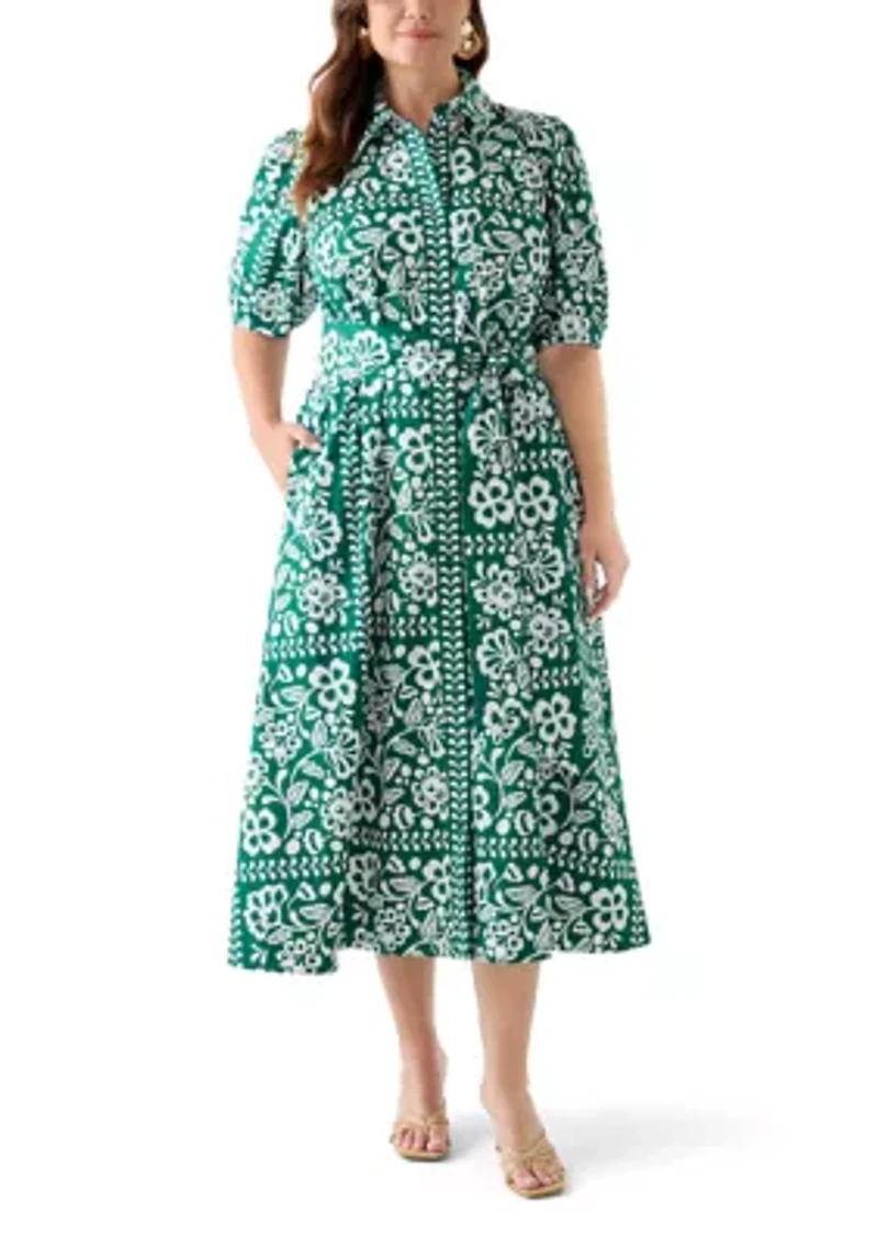 Plus Elbow Sleeve Maxi Dress