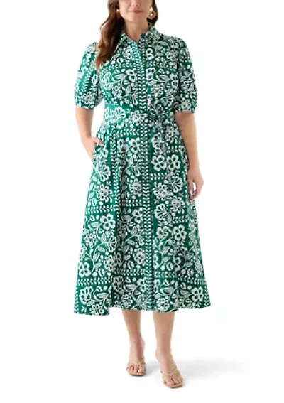 Plus Elbow Sleeve Maxi Dress