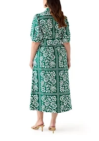 Plus Elbow Sleeve Maxi Dress