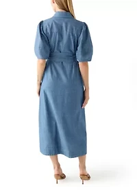 Petite Puff Sleeve Maxi Dress