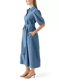 Petite Puff Sleeve Maxi Dress