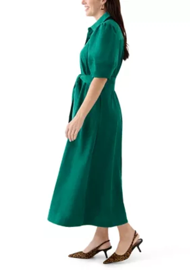 Women's Elbow Sleeve Corduroy Maxi Dress