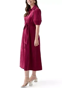 Women's Elbow Sleeve Corduroy Maxi Dress