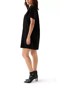 Women's Flutter Sleeve V-Neck Dress