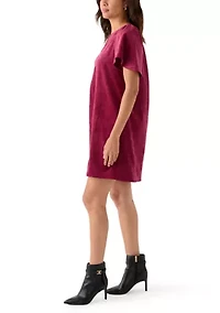 Women's Flutter Sleeve V-Neck Dress