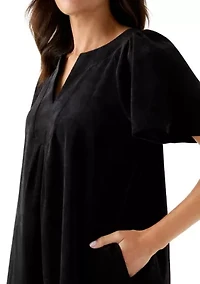 Women's Flutter Sleeve V-Neck Dress