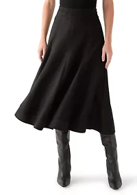 Women's Suede Midi Skirt
