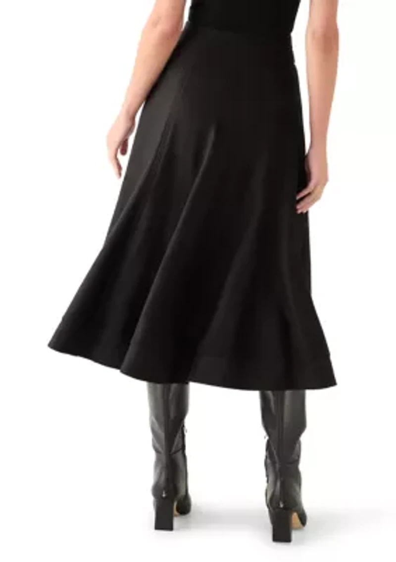 Women's Suede Midi Skirt