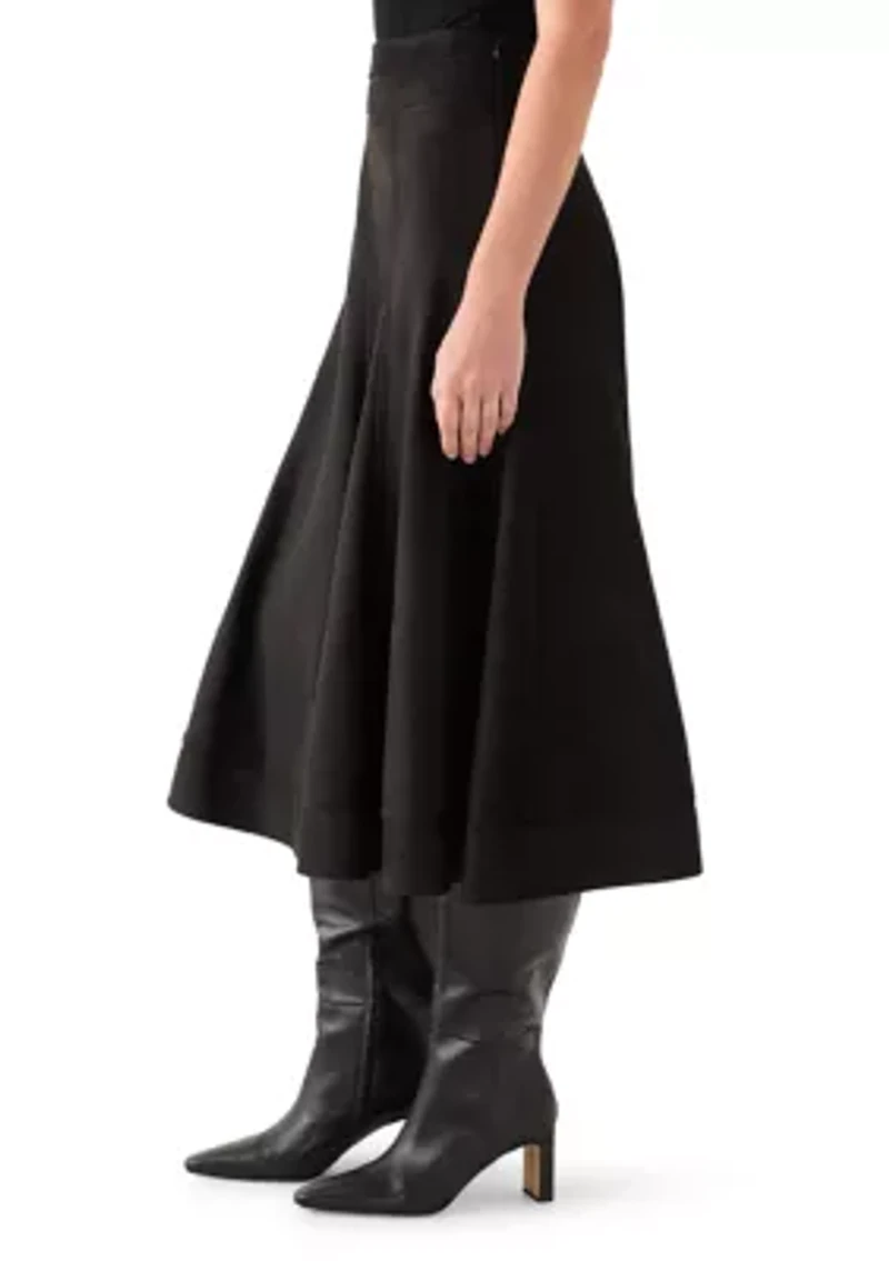 Women's Suede Midi Skirt