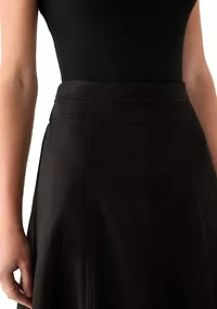 Women's Suede Midi Skirt