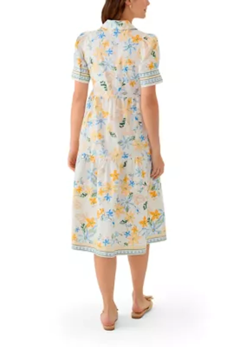 Women's Short Sleeve Printed Shirtdress