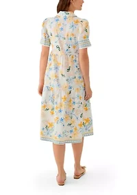 Women's Short Sleeve Printed Shirtdress