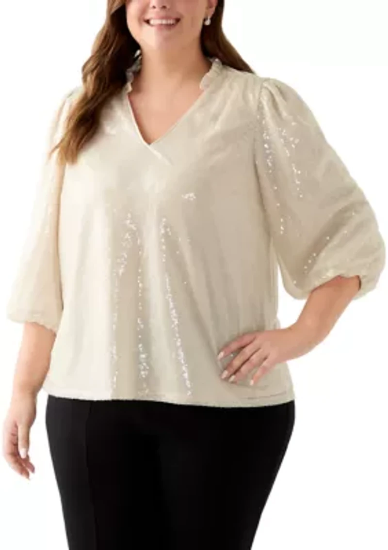 Plus Sequin Top