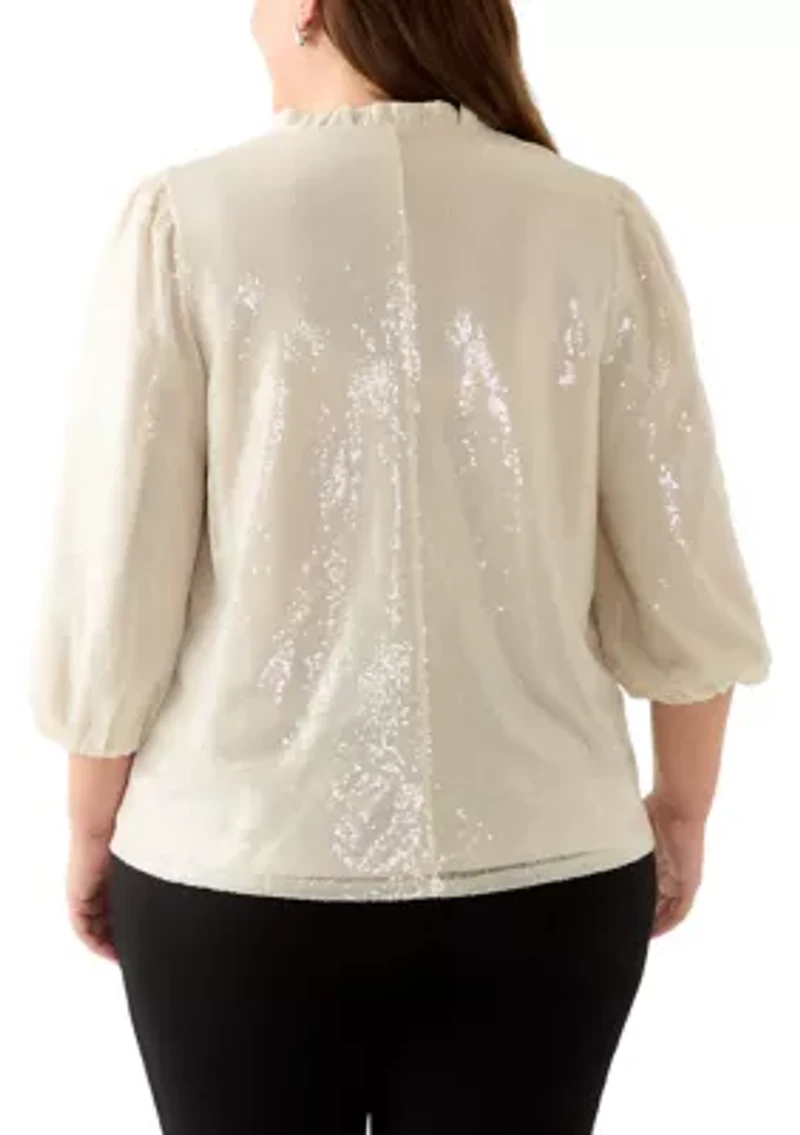 Plus Sequin Top