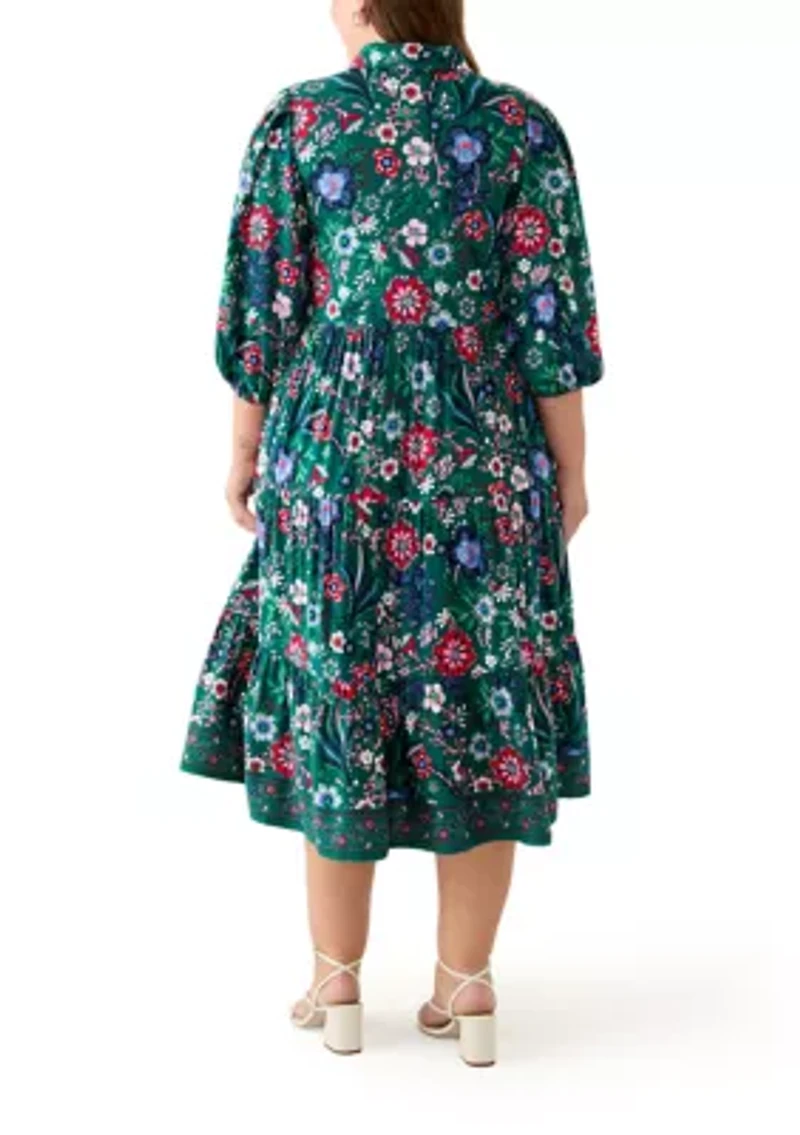 Plus Printed Maxi Dress