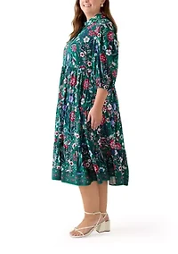 Plus Printed Maxi Dress