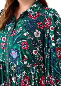 Plus Printed Maxi Dress