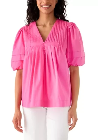 Women's Pintuck Yoke Woven Shirt