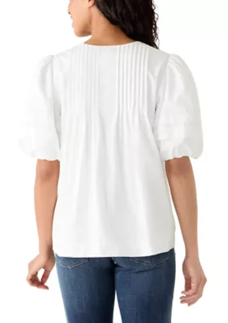 Women's Pintuck Yoke Woven Shirt