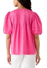 Women's Pintuck Yoke Woven Shirt
