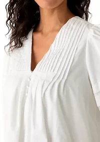 Women's Pintuck Yoke Woven Shirt