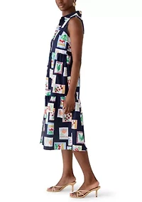 Petite Sleeveless Midi Shirt Dress