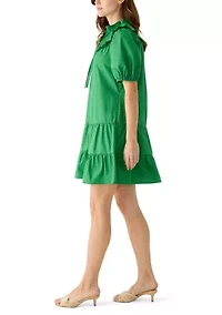 Women's Ruffle Yoke Mini Dress