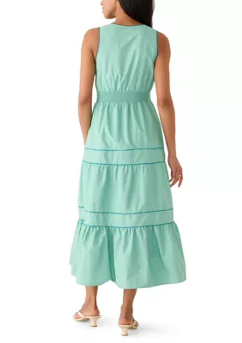 Women's Sleeveless Tiered Midi Dress