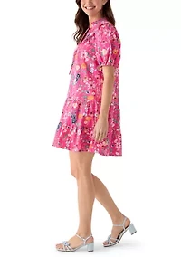 Women's Puff Sleeve Shirtdress