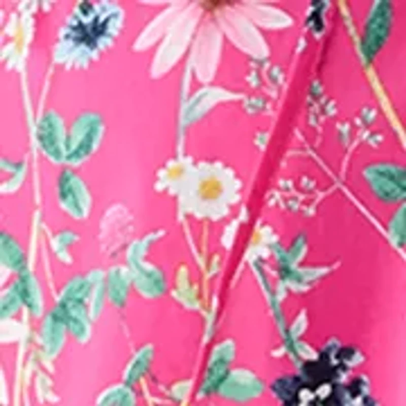 Plus Short Sleeve Ruff Yoke Dress