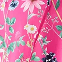 Plus Short Sleeve Ruff Yoke Dress