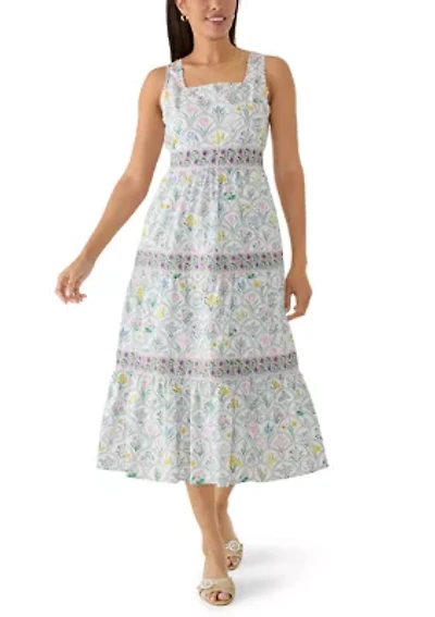 Women's Sleeveless Square Neck Maxi Dress