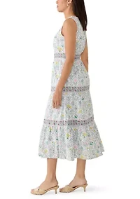 Women's Sleeveless Square Neck Maxi Dress