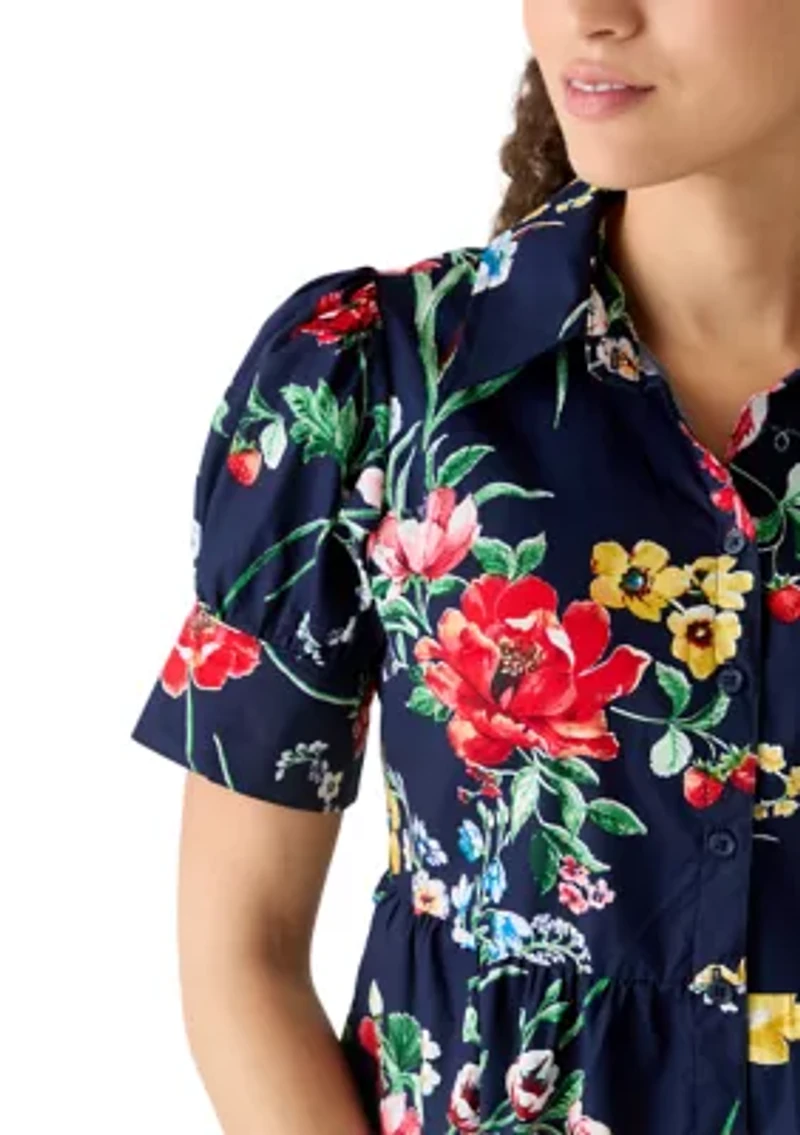 Petite Short Sleeve Meredith Shirt Dress