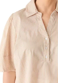 Plus Puff Sleeve Popover Top