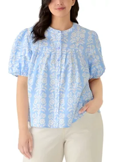 Plus Yoke Seam Button Down Shirt