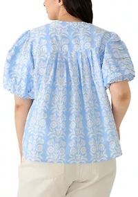 Plus Yoke Seam Button Down Shirt